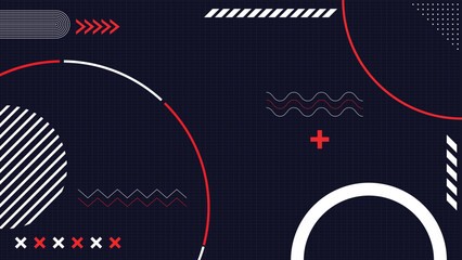 vector flat design of abstract background memphis style