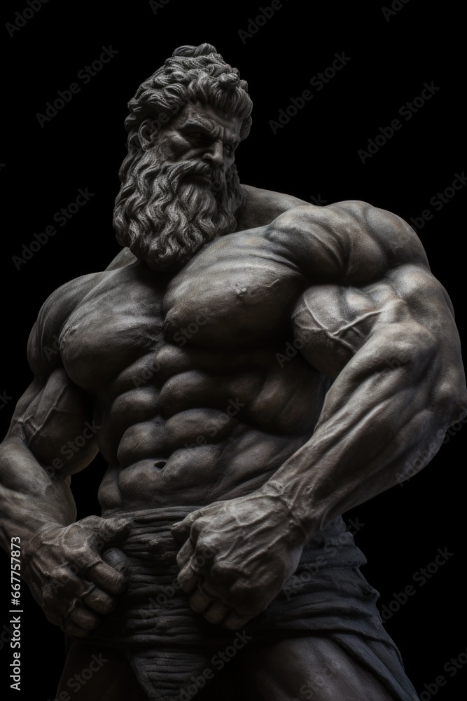 Aufkleber A statue of a man with a beard. Perfect for adding a touch of elegance and sophistication to any space