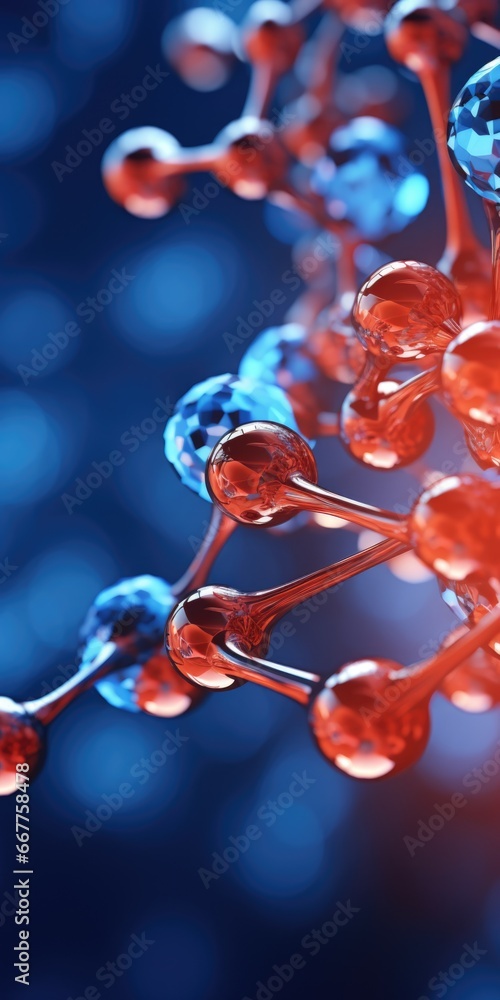 Aufkleber a close-up view of a bunch of red and blue spheres. this image can be used for various purposes.