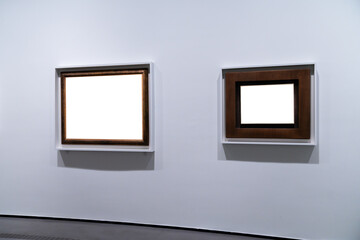 blank frame in gallery