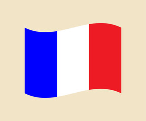 Flag of France Country Vector Illustration Emblem