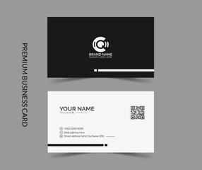 Black And White Elegant Business Card Layout