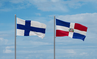 Belgium and Finland flags, country relationship concept
