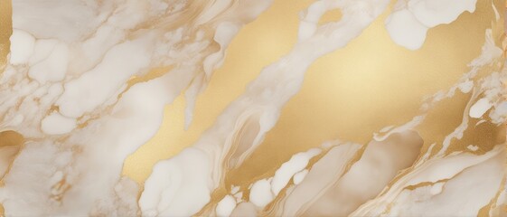 Watercolor paper grain texture painting wall. Abstract gold, nacre and beige marble