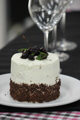 Pastel cena elegante repostería Chef