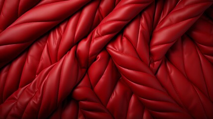 Obraz premium Bold and passionate, a fiery red fabric beckons with its alluring texture and depth, igniting a sense of intrigue and mystery within the viewer