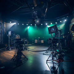 Television set studios.