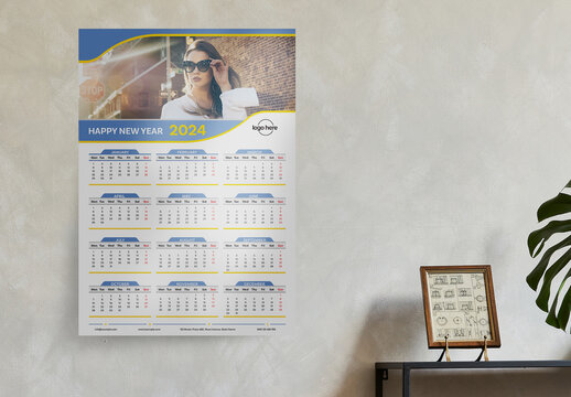 2024 Wall Calendar One Page
