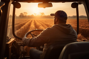 Tractor agricultural farmer field land farming