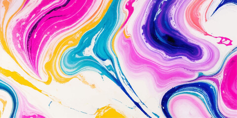 Illustration of colorful ink liquid acrylic resin. Divorces and smooth lines of paint, colors. Pearl modulations. Abstraction of acrylic, epoxy, halftones. 3d illustratin.