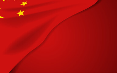 People Republic of China flag on a dark background, suitable for political or national events such as Independence Day, vector illustration