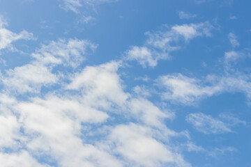 Beautiful sky with white cloud in summer.