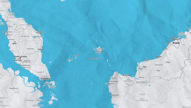 Malaysia, Paper Travel Map, Slider Shot