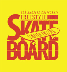 vector illustration of  skateboard theme . t shirt graphics