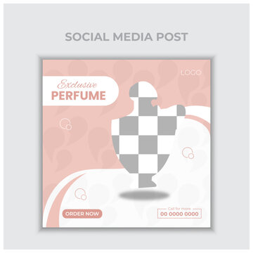 Parfum social media post template design