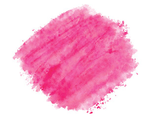 Pink watercolor brush label vector design