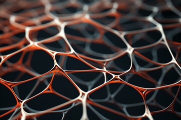3D mesh, net, lines, shapes, detail, abstract, technology, science. Generative AI
