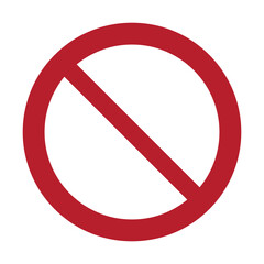 transparent blank prohibition sign template, red circle on transparent background