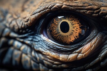  a close up of an eye of a large alligator or crocodile.  generative ai - obrazy, fototapety, plakaty