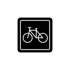 bicycle road sign icon	
