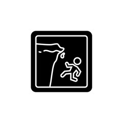 Climbing sign icon	
