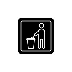 trash bin sign icon