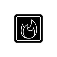 Fire flame sign icon
