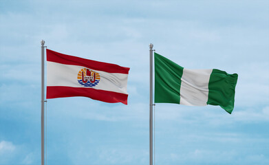 Nigeria national flags, country relationship concept