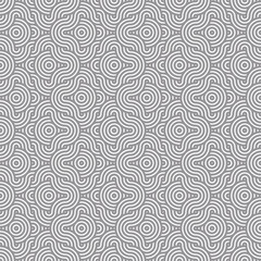 Geometric, Asian seamless pattern with curvy lines and half circles for backgrounds, wall paper, etc