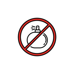 No perfume sign icon