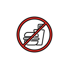 no food and drink sign icon	
