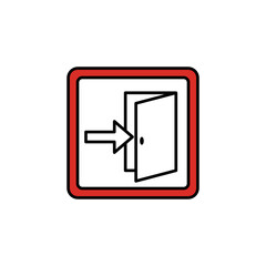 Door sign icon