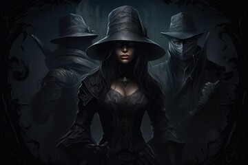 Fototapeta na wymiar Shadowy assassins, trained in the art of stealth and infiltration - Generative AI