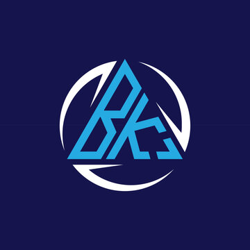 Modern letter bk logo design