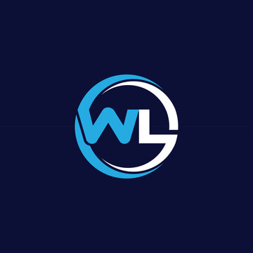 Modern letter wl logo design