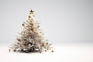 Christmas tree on a white background. Generative AI