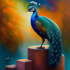 peacock on the wall