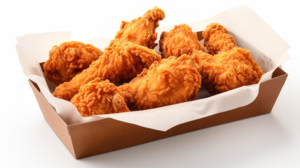 Delicious Fried Chicken in Paper Box