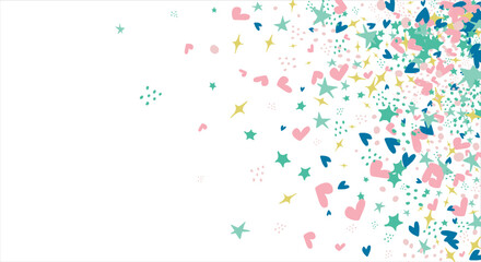 confetti, hearts, stars for promotions and events . party, diary, decorate, event. Vector illustration.