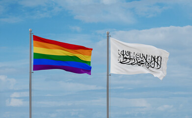 LGBT movement and Afghanistan national flags, country relationship concept