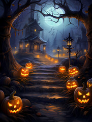 Fototapeta na wymiar Halloween background wallpaper poster PPT
