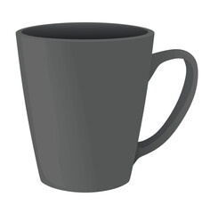 Grey kitchen mug. vector illustration