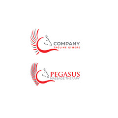 Capital Letter C with a Horse and Abstracts C letter Horse logo design