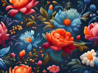 floral background, ai generated