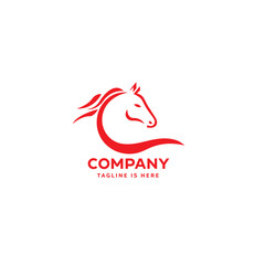 Capital Letter C with a Horse and Abstracts C letter Horse logo design