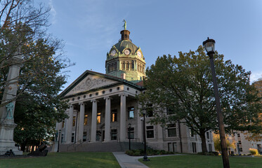 broome county courthouse building in binghamton, ny (historic landmark built in 1897 with copper...