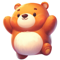 Naklejka premium Bear 3D