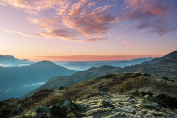 Fototapeta premium Mountains on sunrise