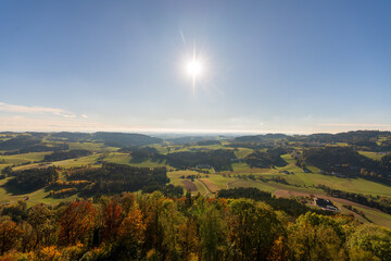 Ausblick von der Burgruine Waxenberg in Oberösterreich