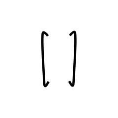 Text brackets vector